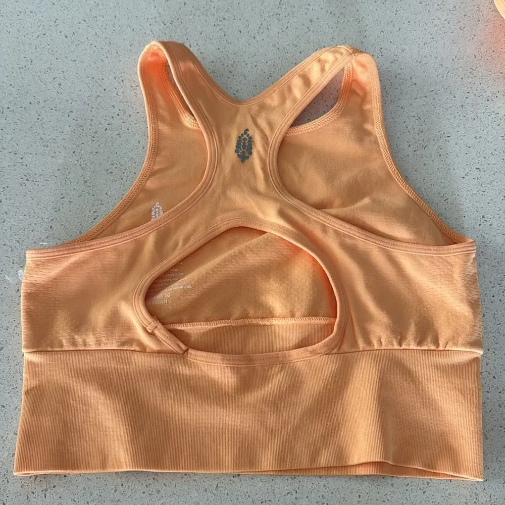 NWOT Free People Every Single Time Sports Bra Longline Racerback Halter XS/S
